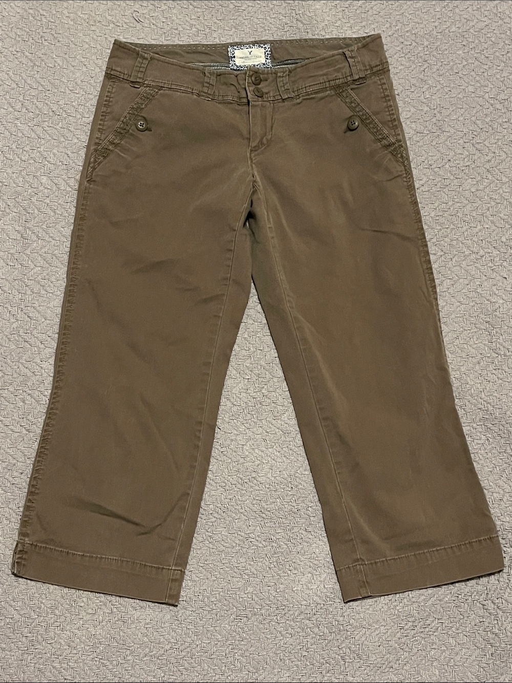 Vintage Y2K American Eagle Brown Capris Size 0